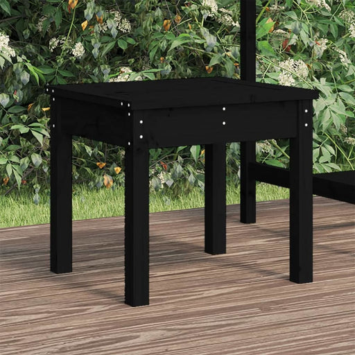 Garden Bench Black 50x44x45 Cm Solid Wood Pine Nxtkka