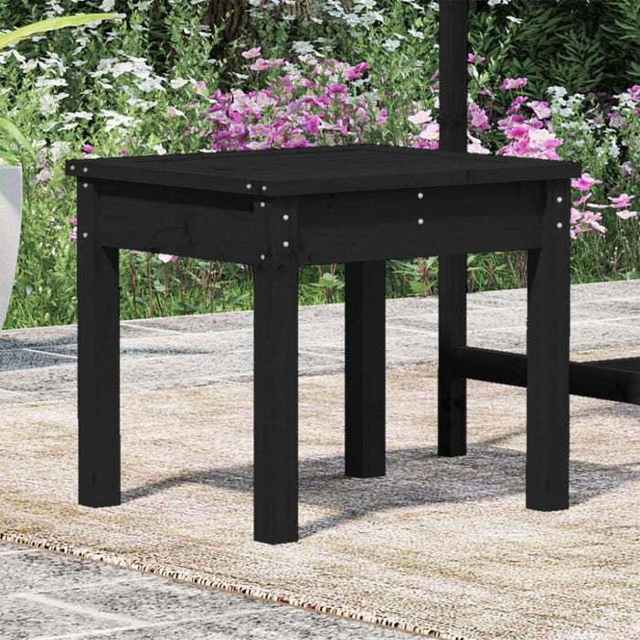 Garden Bench Black 50x44x45 Cm Solid Wood Pine Nxtkka