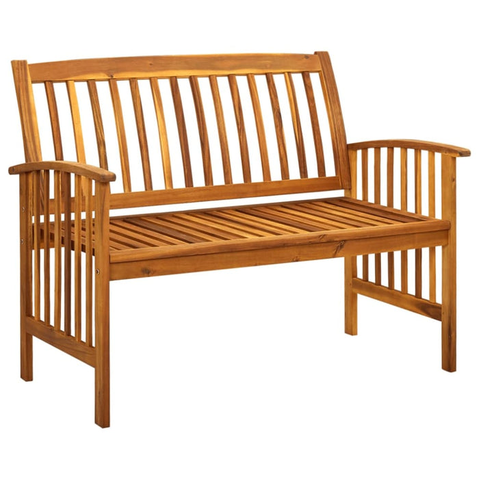Garden Bench with Cushion 119 Cm Solid Acacia Wood Toxotx