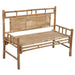 Garden Bench with Cushion 120 Cm Bamboo Tbltnil