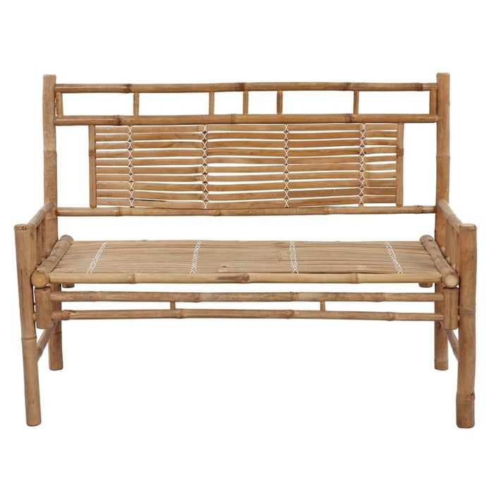 Garden Bench with Cushion 120 Cm Bamboo Tbltnil