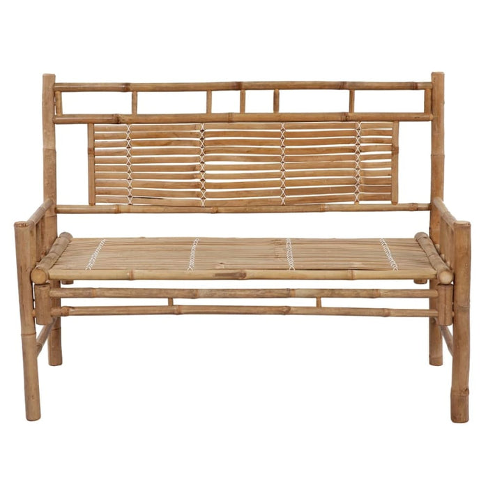 Garden Bench with Cushion 120 Cm Bamboo Tbltnin