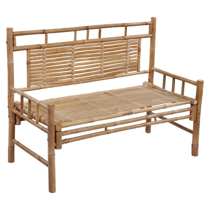 Garden Bench with Cushion 120 Cm Bamboo Tbltnin