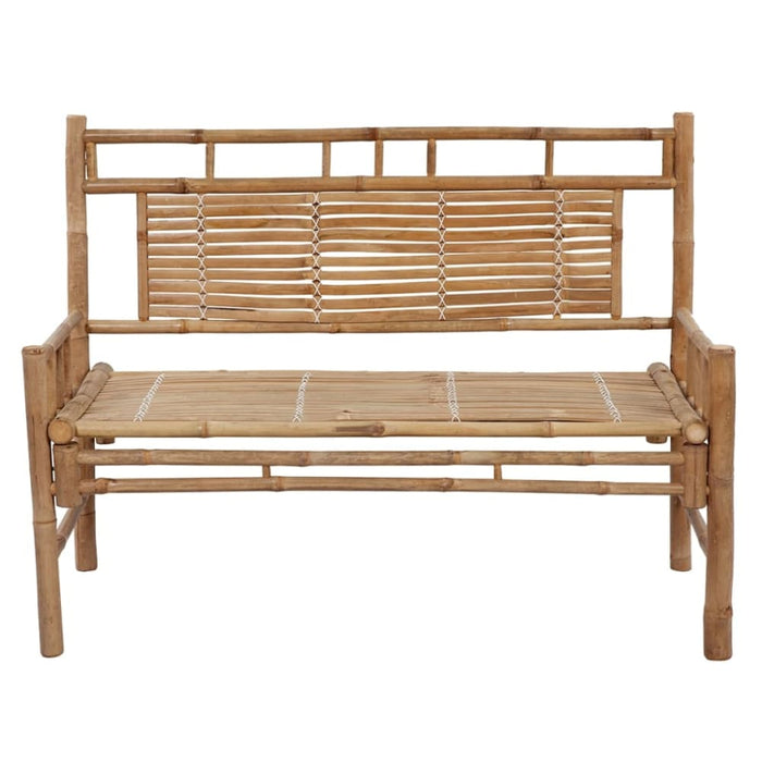 Garden Bench with Cushion 120 Cm Bamboo Tbltnnt