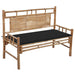 Garden Bench with Cushion 120 Cm Bamboo Tbltnnt