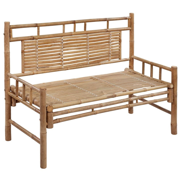 Garden Bench With Cushion 120 Cm Bamboo Tbltnka