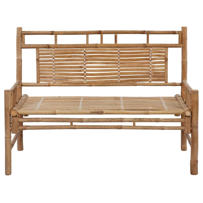 Garden Bench With Cushion 120 Cm Bamboo Tbltnkk