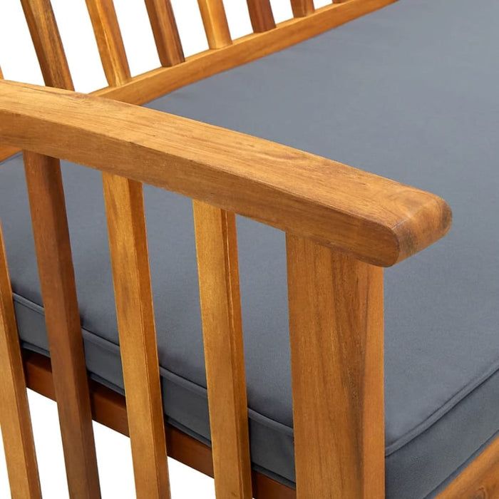 Garden Bench with Cushion 147 Cm Solid Acacia Wood Toxotp