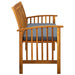 Garden Bench with Cushion 147 Cm Solid Acacia Wood Toxotp