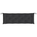 Garden Bench Cushion Black 150x50x7 Cm Oxford Fabric Tlolbk