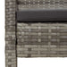 Garden Bench with Cushion Grey 105 Cm Poly Rattan Tlxoli