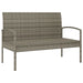 Garden Bench with Cushion Grey 105 Cm Poly Rattan Tlxoli