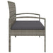 Garden Bench with Cushion Grey 105 Cm Poly Rattan Tlxoli