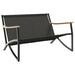 Garden Bench With Cushions 120 Cm Black Steel Abbktbl