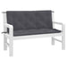 Garden Bench Cushions 2pcs Anthracite 120x50x7cm Oxford