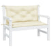 Garden Bench Cushions 2pcs Cream 100x50x7 Cm Oxford Fabric