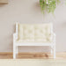 Garden Bench Cushions 2pcs Cream 100x50x7 Cm Oxford Fabric