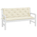 Garden Bench Cushions 2pcs Cream White 150x50x7cm Oxford