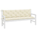 Garden Bench Cushions 2pcs Cream White 180x50x7cm Oxford