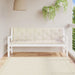 Garden Bench Cushions 2pcs Cream White 180x50x7cm Oxford