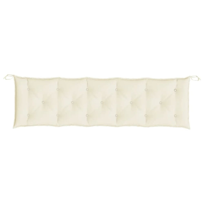 Garden Bench Cushions 2pcs Cream White 180x50x7cm Oxford