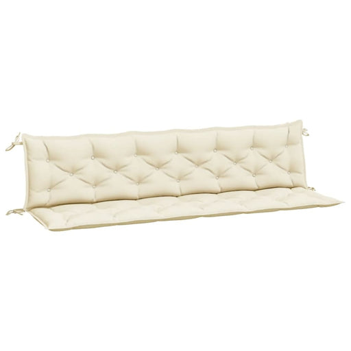 Garden Bench Cushions 2pcs Cream White 200x50x7cm Oxford
