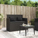 Garden Bench with Cushions Black Poly Rattan Tlpilo