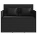 Garden Bench with Cushions Black Poly Rattan Tlpilo