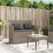 Garden Bench With Cushions Grey Poly Rattan Tlpilt