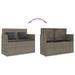 Garden Bench With Cushions Grey Poly Rattan Tlpilt