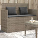 Garden Bench With Cushions Grey Poly Rattan Tlpilt