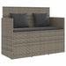 Garden Bench With Cushions Grey Poly Rattan Tlpilt