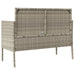Garden Bench With Cushions Light Grey Poly Rattan Tlpiil