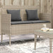 Garden Bench With Cushions Light Grey Poly Rattan Tlpiil