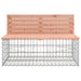 Garden Bench with Gabion Basket Solid Wood Douglas Toklxak