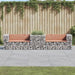 Garden Bench with Gabion Basket Solid Wood Douglas Toklxal