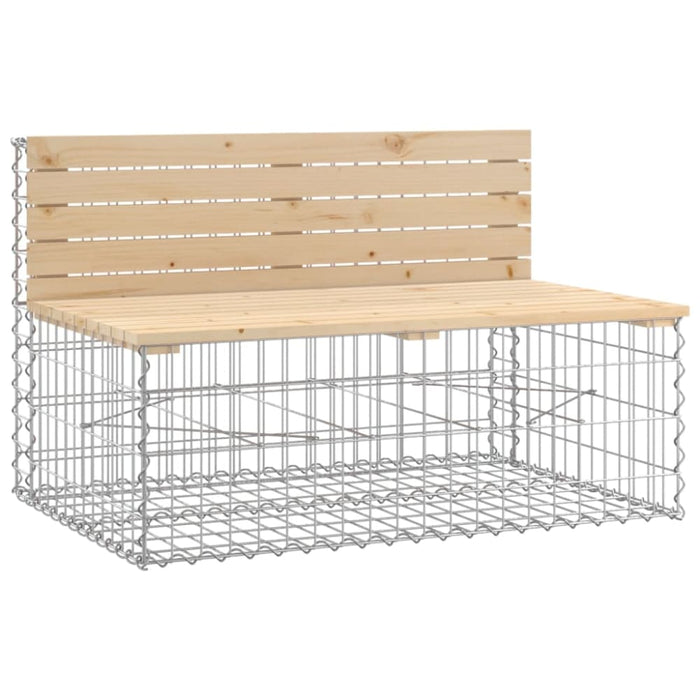 Garden Bench Gabion Design 103x70x65 Cm Solid Wood Pine