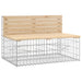Garden Bench Gabion Design 103x70x65 Cm Solid Wood Pine