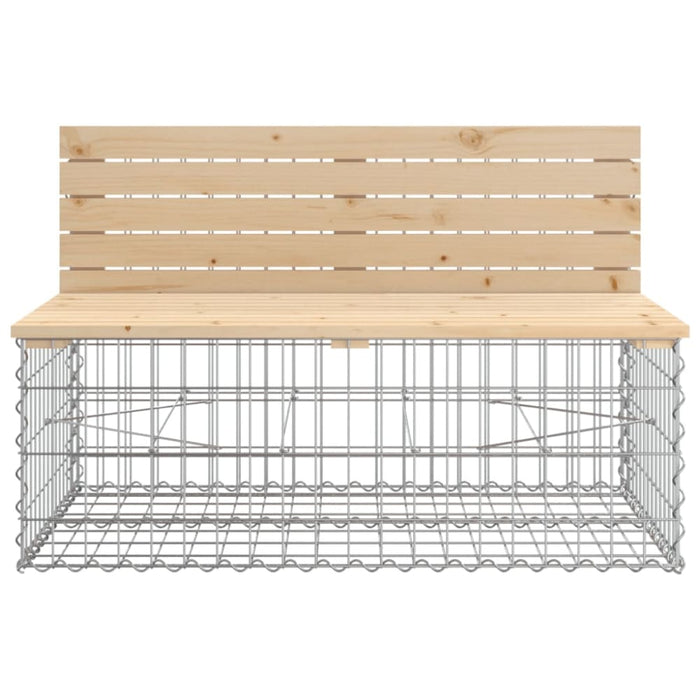Garden Bench Gabion Design 103x70x65 Cm Solid Wood Pine