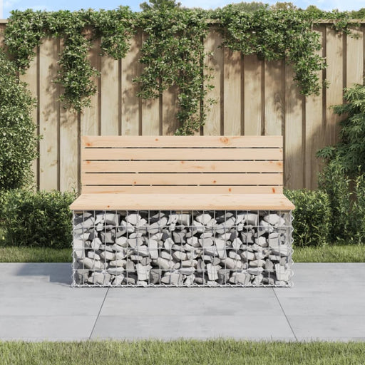Garden Bench Gabion Design 103x70x65 Cm Solid Wood Pine