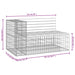 Garden Bench Gabion Design 122x71x65.5 Cm Solid Wood