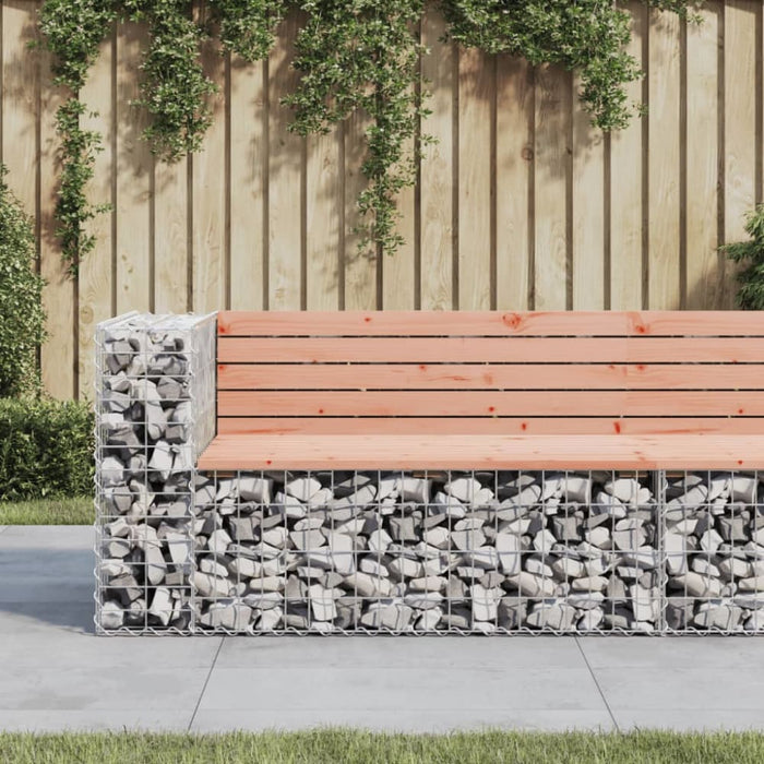 Garden Bench Gabion Design 122x71x65.5 Cm Solid Wood