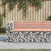 Garden Bench Gabion Design 122x71x65.5 Cm Solid Wood