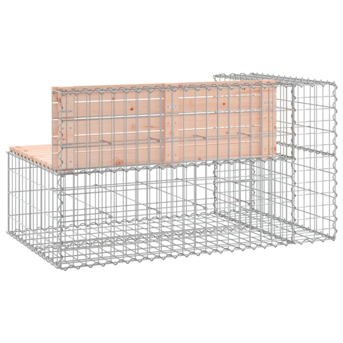 Garden Bench Gabion Design 122x71x65.5 Cm Solid Wood