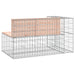 Garden Bench Gabion Design 122x71x65.5 Cm Solid Wood