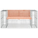 Garden Bench Gabion Design 143x71x65.5 Cm Solid Wood