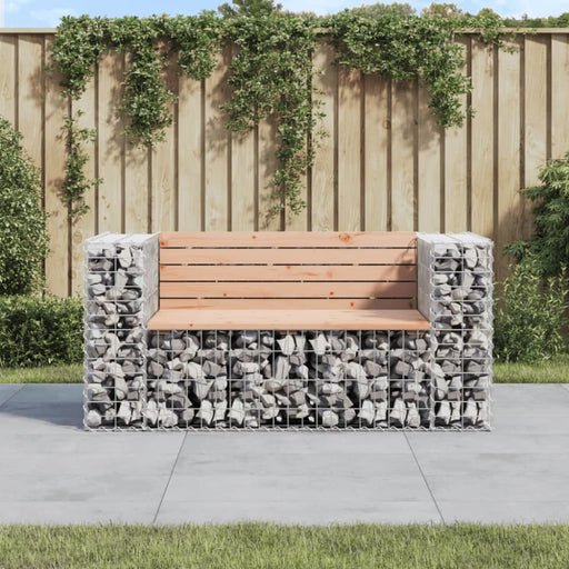 Garden Bench Gabion Design 143x71x65.5 Cm Solid Wood