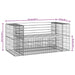 Garden Bench Gabion Design 143x71x65.5 Cm Solid Wood