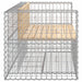 Garden Bench Gabion Design 143x71x65.5 Cm Solid Wood Pine