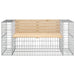 Garden Bench Gabion Design 143x71x65.5 Cm Solid Wood Pine